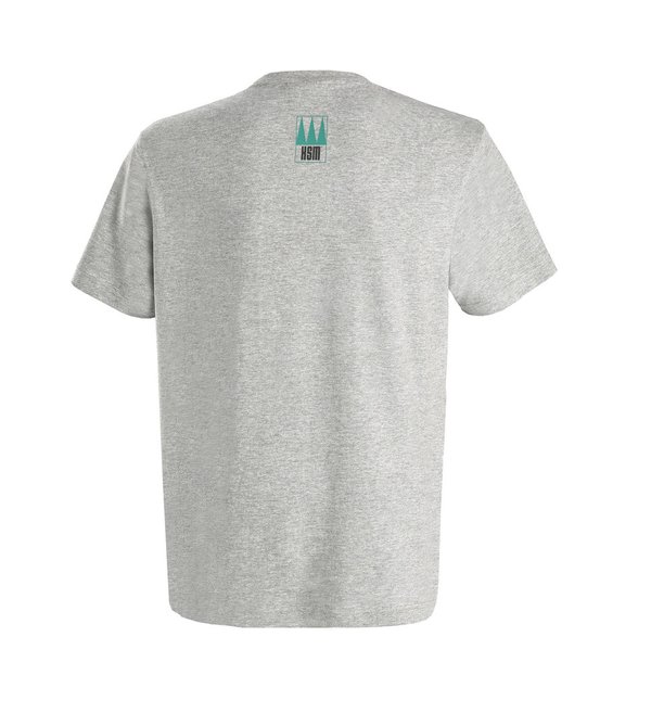 T-Shirt HERREN mit HSM Aufdruck  „Herzschlag HSM“ grau